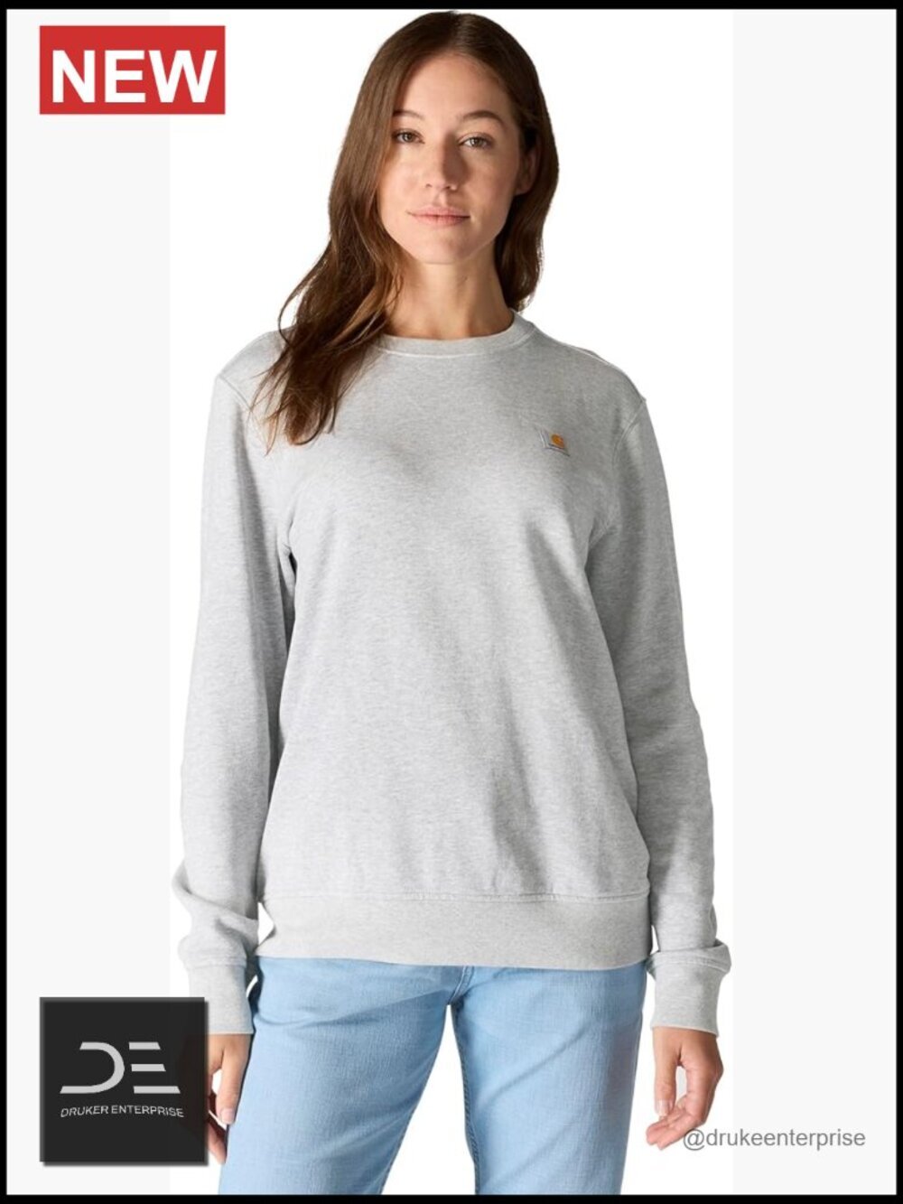 Relaxed Fit Midweight French Terry Crewneck Sweatshirt - Soft & Breathable